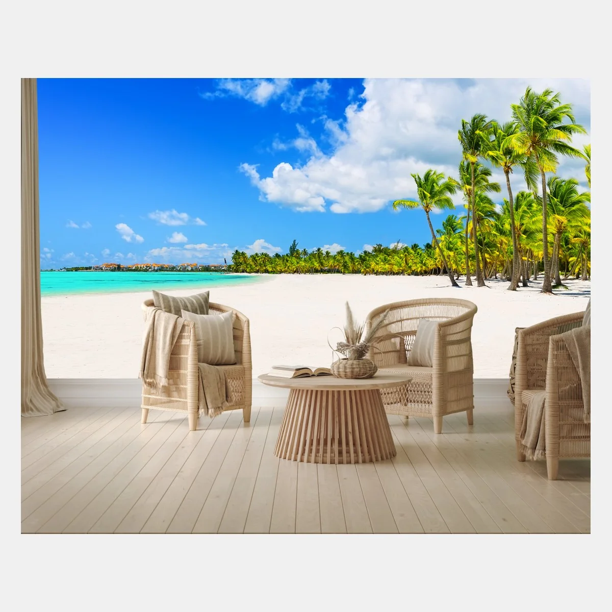 Papier peint plage paradisiaque à Punta Cana – Wallnifity® Papier peint plage paradisiaque à Punta Cana – Wallnifity®