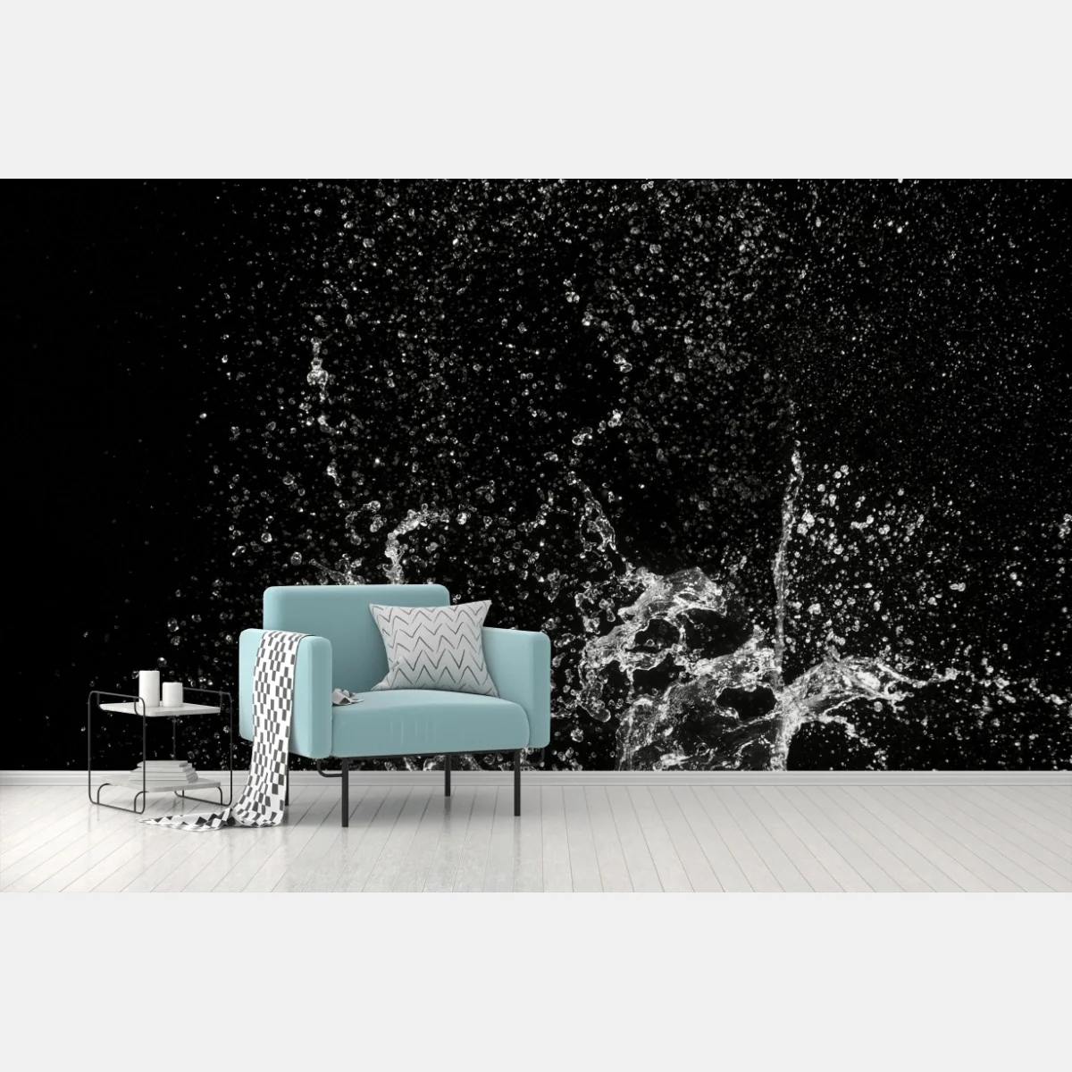 Papier peint danse d'éclaboussures en noir et blanc – Wallnifity® Papier peint danse d'éclaboussures en noir et blanc – Wallnifity®