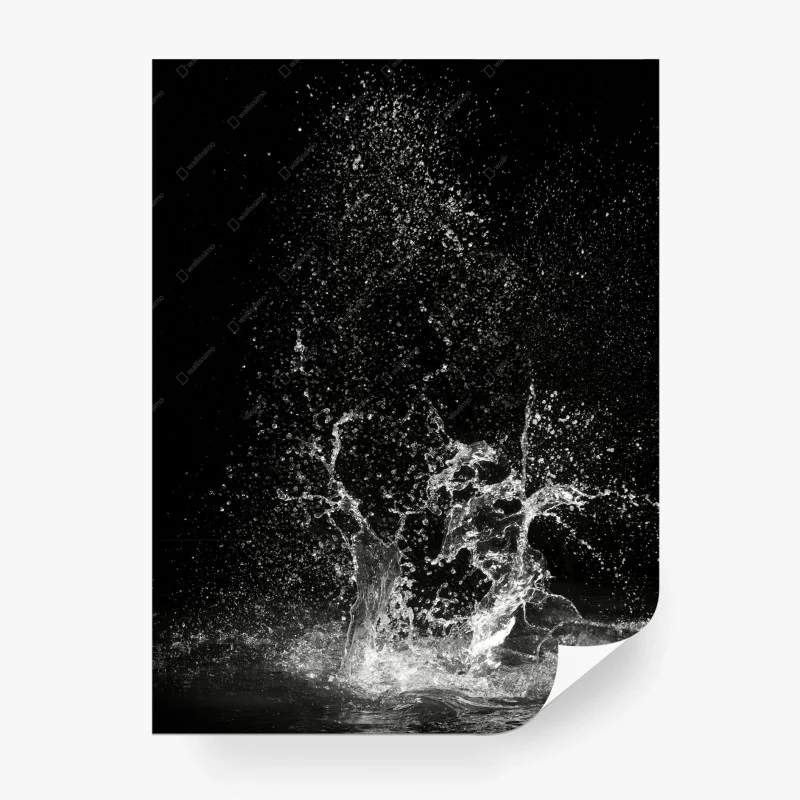 Papier peint danse d'éclaboussures en noir et blanc – Wallnifity® Papier peint danse d'éclaboussures en noir et blanc – Wallnifity®