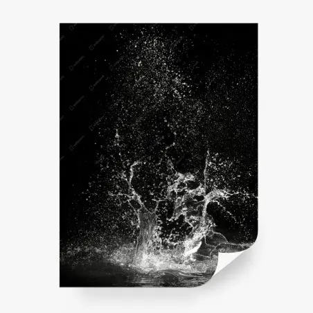 Papier peint danse d'éclaboussures en noir et blanc – Wallnifity®
