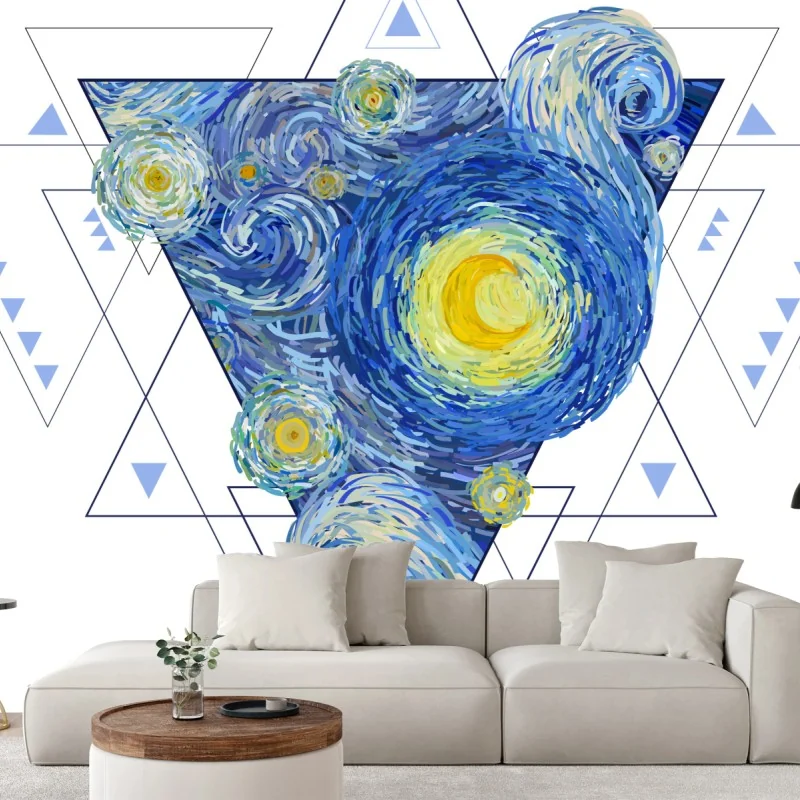 Papier peint tourbillon céleste géométrique – Wallnifity® Papier peint tourbillon céleste géométrique – Wallnifity®