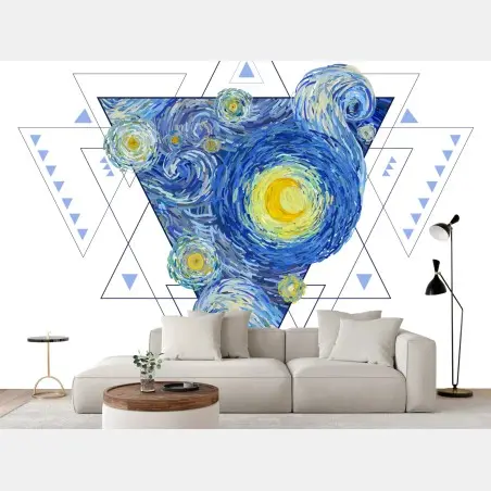 Papier peint tourbillon céleste géométrique – Wallnifity®