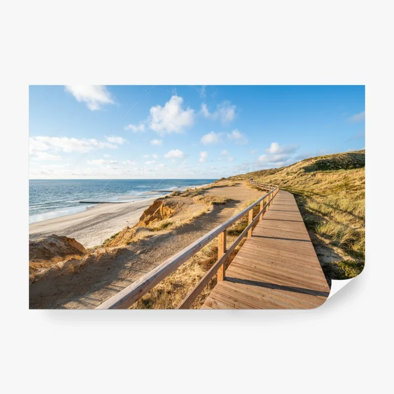 Papier peint chemin de planches au bord de la mer – Wallnifity® Papier peint chemin de planches au bord de la mer – Wallnifity®