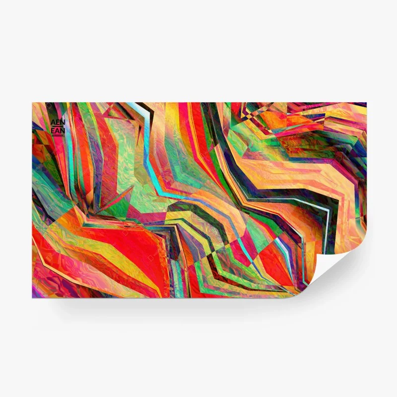 Papier peint composition abstraite multicolore dynamique – Wallnifity® Papier peint composition abstraite multicolore dynamique – Wallnifity®