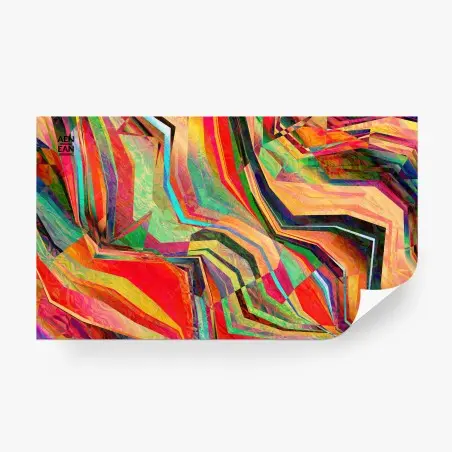 Papier peint composition abstraite multicolore dynamique – Wallnifity®