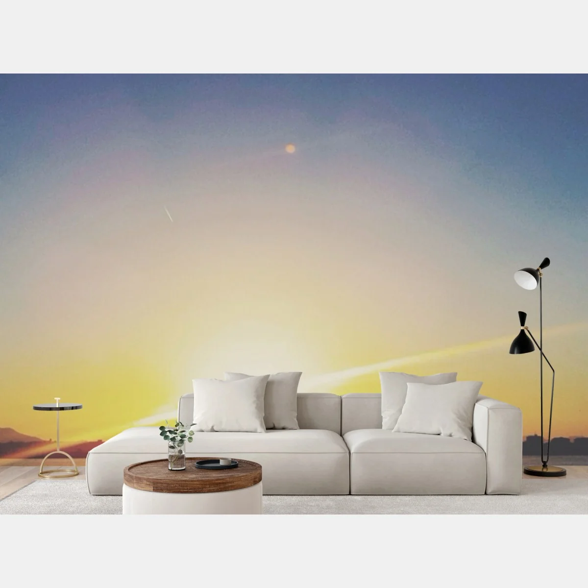 Papier peint horizon doré au coucher du soleil – Wallnifity® Papier peint horizon doré au coucher du soleil – Wallnifity®