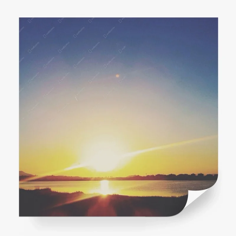Papier peint horizon doré au coucher du soleil – Wallnifity® Papier peint horizon doré au coucher du soleil – Wallnifity®
