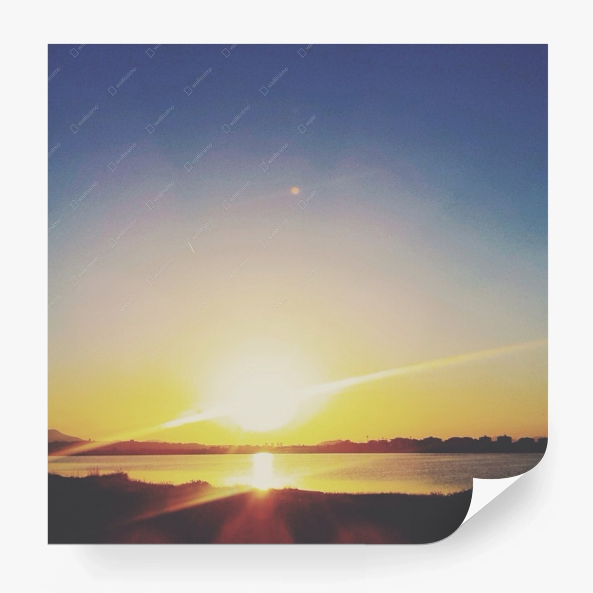 Papier peint horizon doré au coucher du soleil – Wallnifity®