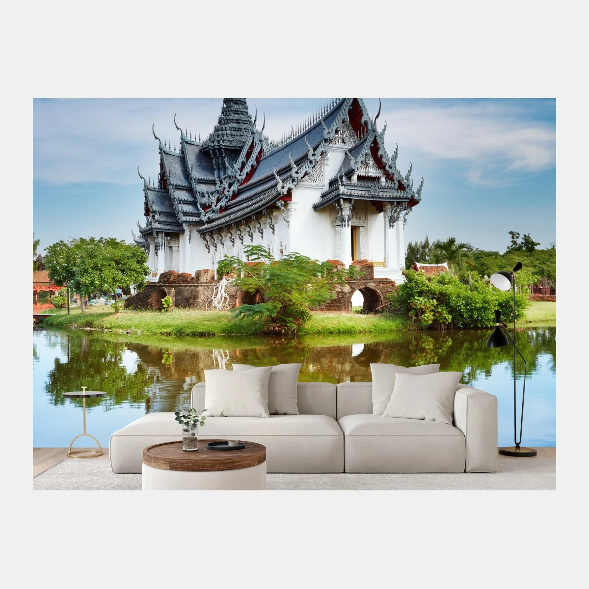Papier peint reflet majestueux de Sanphet Prasat à Bangkok – Wallnifity® Papier peint reflet majestueux de Sanphet Prasat à Bangkok – Wallnifity®