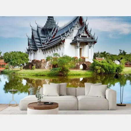 Papier peint reflet majestueux de Sanphet Prasat à Bangkok – Wallnifity®