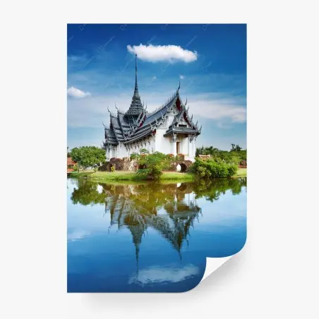 Papier peint reflet majestueux de Sanphet Prasat à Bangkok – Wallnifity®