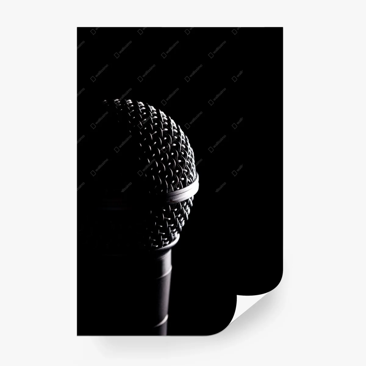 Papier peint microphone en gros plan sur fond noir – Wallnifity® Papier peint microphone en gros plan sur fond noir – Wallnifity®