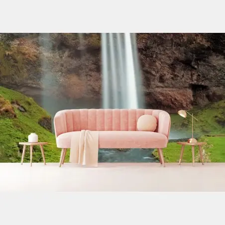 Papier peint cascade majestueuse et rivière paisible – Wallnifity®
