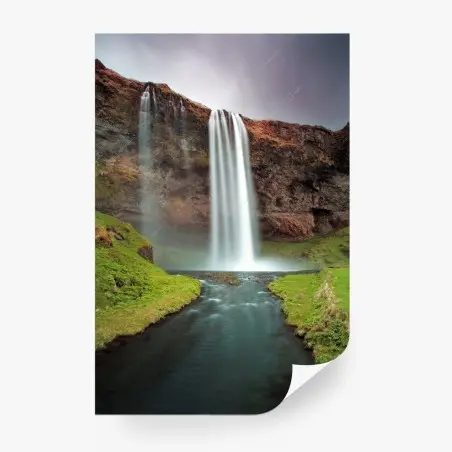 Papier peint cascade majestueuse et rivière paisible – Wallnifity®