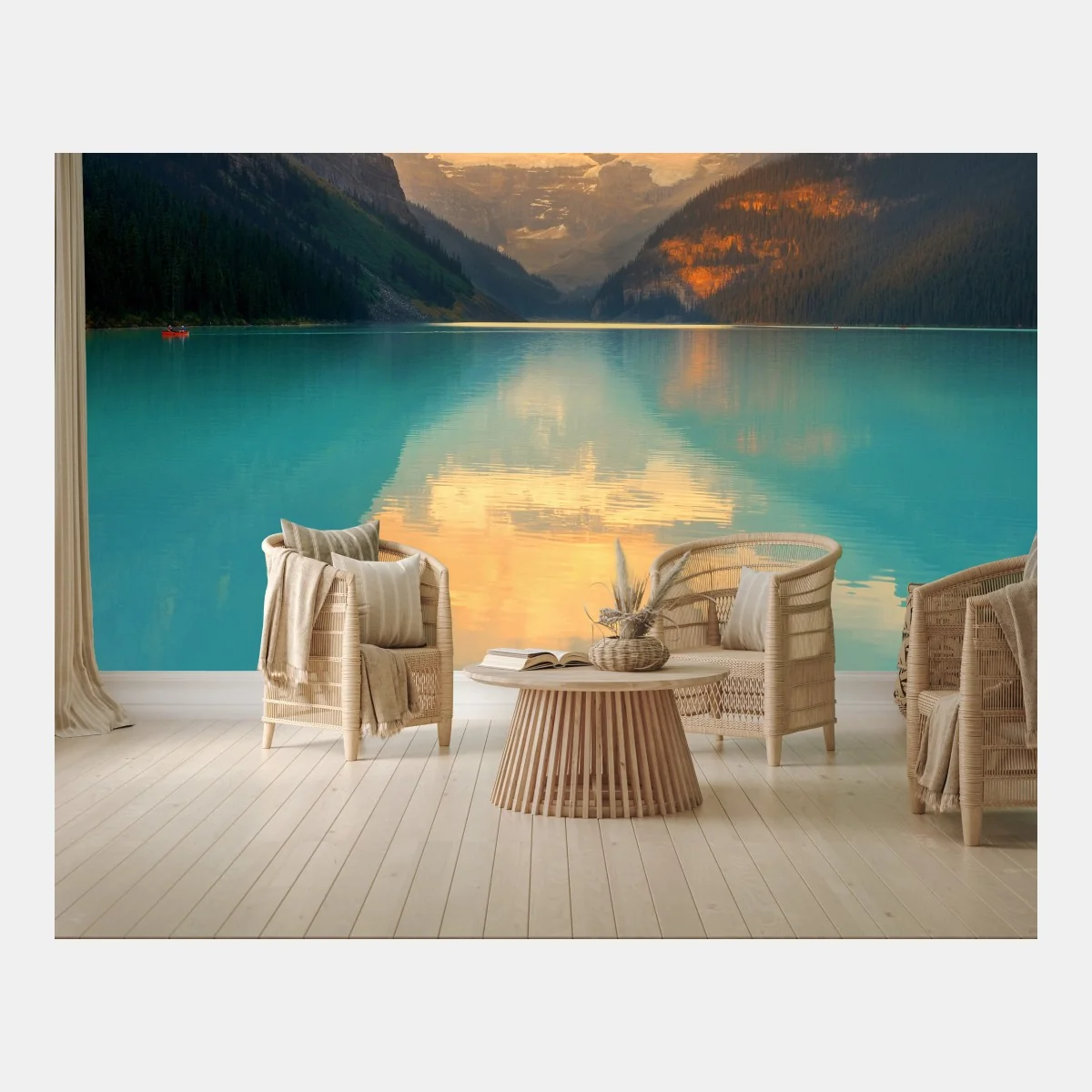 Papier peint lever de soleil sur Lake Louise, parc national de Banff – Wallnifity® Papier peint lever de soleil sur Lake Louise, parc national de Banff – Wallnifity®