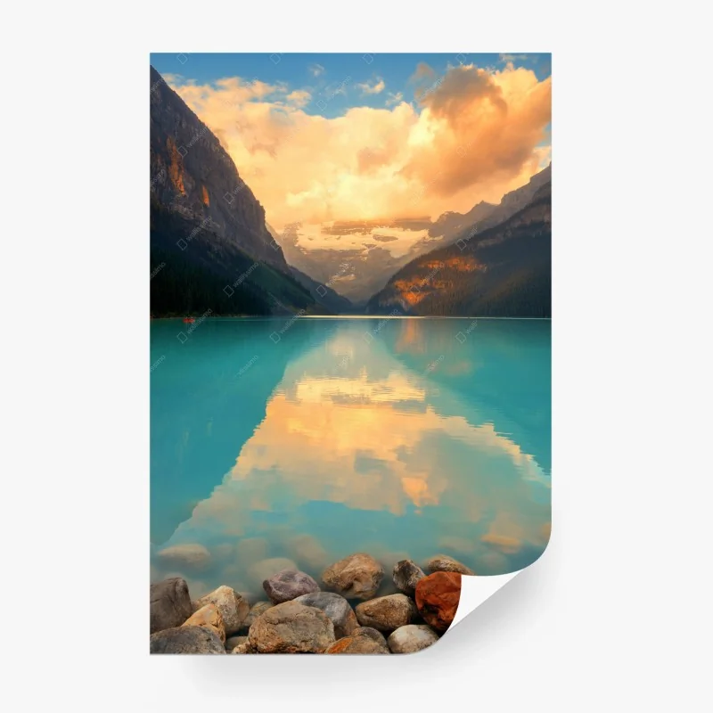 Papier peint lever de soleil sur Lake Louise, parc national de Banff – Wallnifity® Papier peint lever de soleil sur Lake Louise, parc national de Banff – Wallnifity®