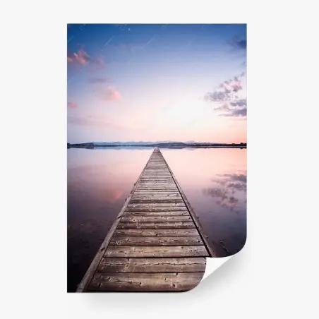 Papier peint passerelle vers le crépuscule – Wallnifity®
