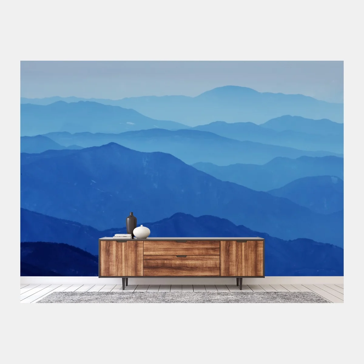 Papier peint couches de montagnes bleues – Wallnifity® Papier peint couches de montagnes bleues – Wallnifity®