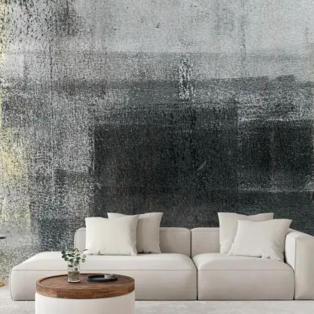 Papier peint abstraction urbaine en nuances de gris – Wallnifity®