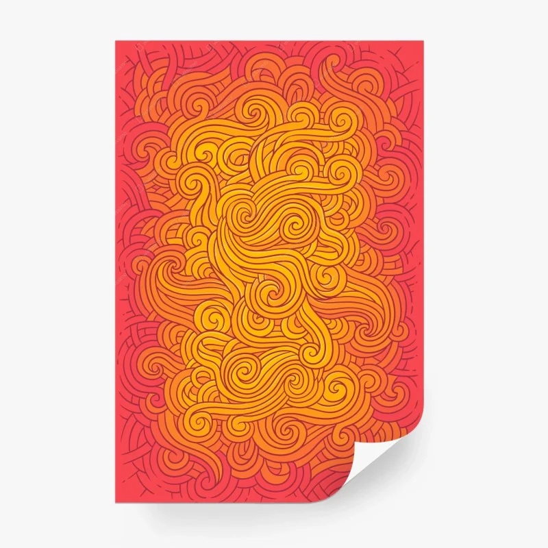 Papier peint tourbillons solaires chaleureux – Wallnifity®