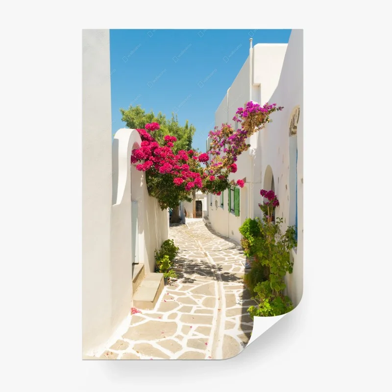 Papier peint allée fleurie sous le soleil – Wallnifity® Papier peint allée fleurie sous le soleil – Wallnifity®