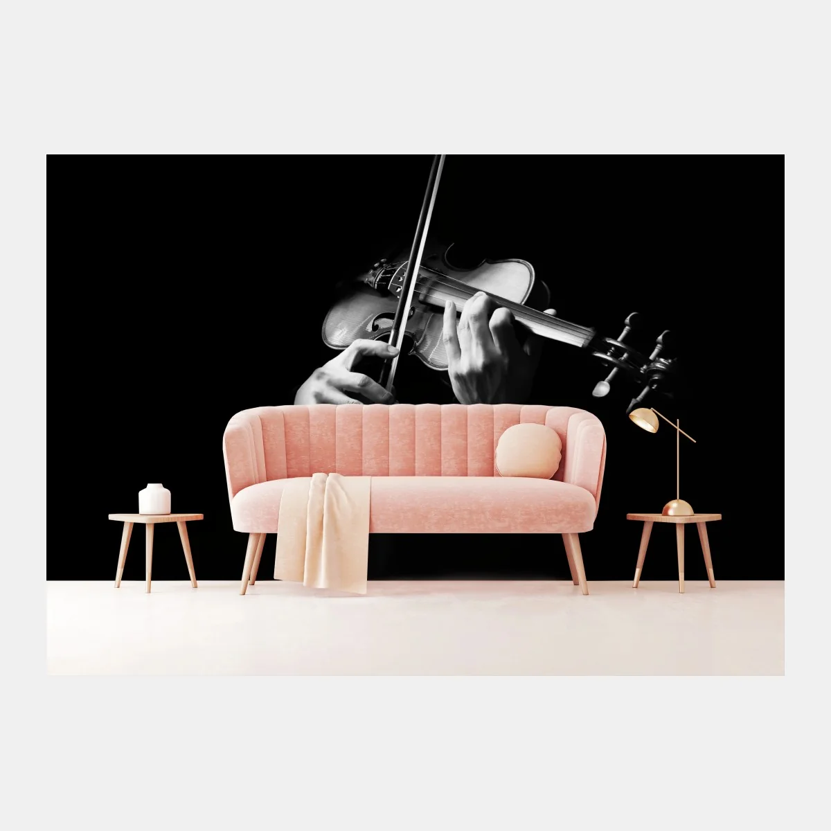 Papier peint mains au violon en clair-obscur – Wallnifity® Papier peint mains au violon en clair-obscur – Wallnifity®