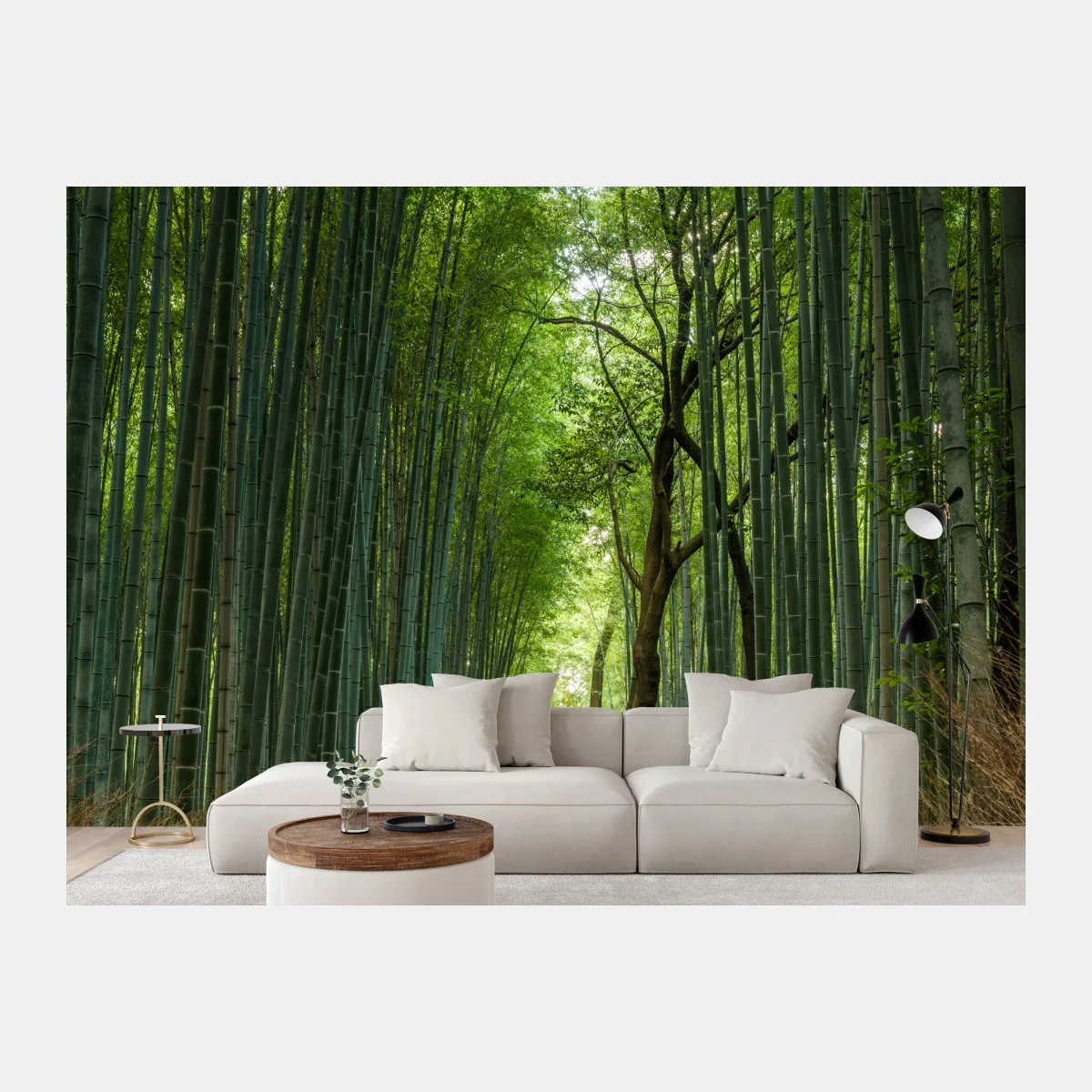 Papier peint allée de bambous zen en perspective – Wallnifity® Papier peint allée de bambous zen en perspective – Wallnifity®