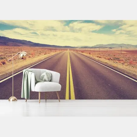 Papier peint route infinie vers Death Valley – Wallnifity®