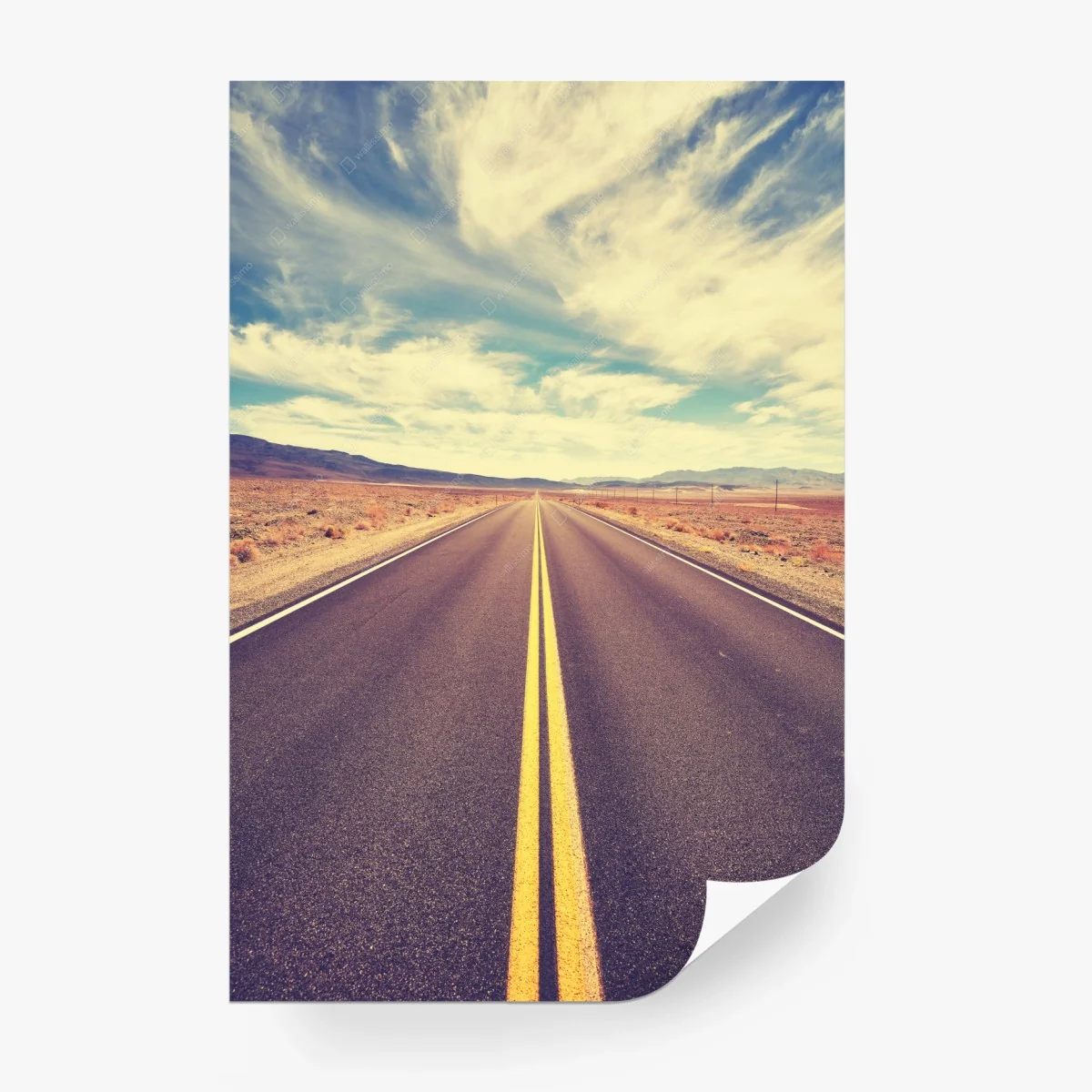 Papier peint route infinie vers Death Valley – Wallnifity® Papier peint route infinie vers Death Valley – Wallnifity®