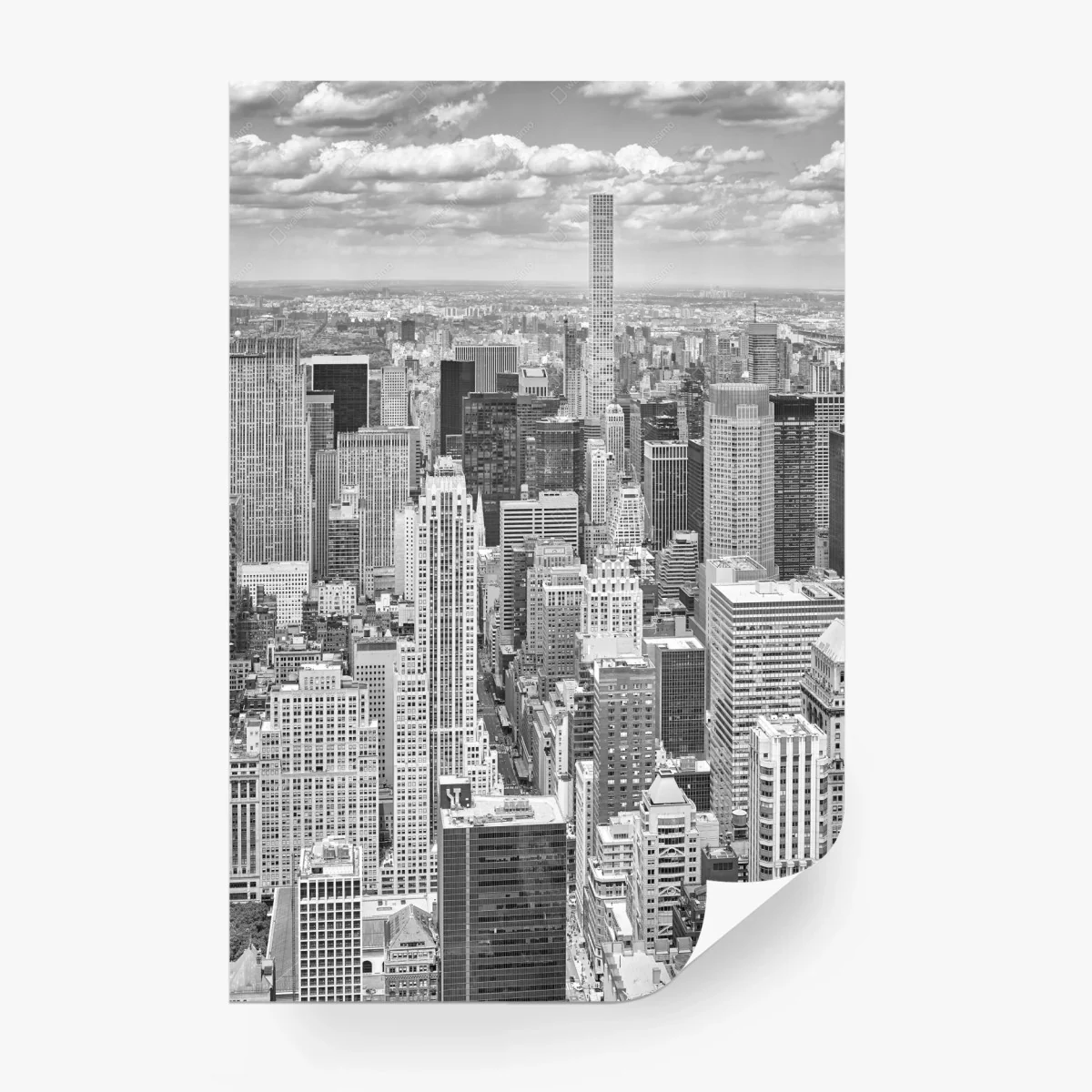 Papier peint panorama urbain en noir et blanc de New York – Wallnifity®