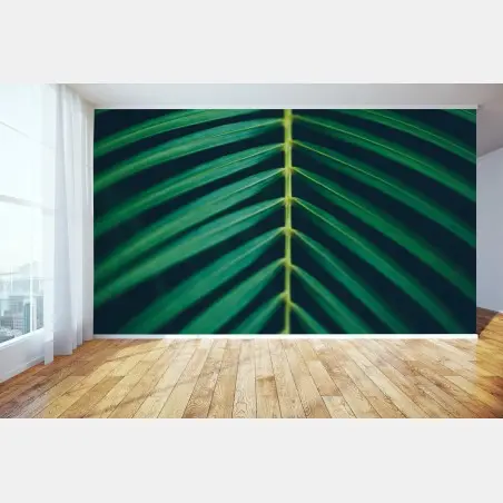 Papier peint feuille de palmier en composition verticale – Wallnifity®