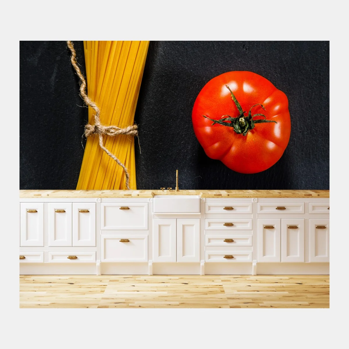 Papier peint composition de spaghetti et tomate sur fond noir – Wallnifity® Papier peint composition de spaghetti et tomate sur fond noir – Wallnifity®