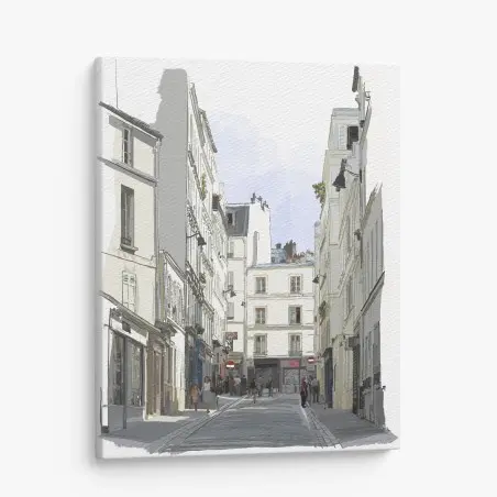 Tableau sur toile ruelle parisienne à Montmartre – Wallnifity®