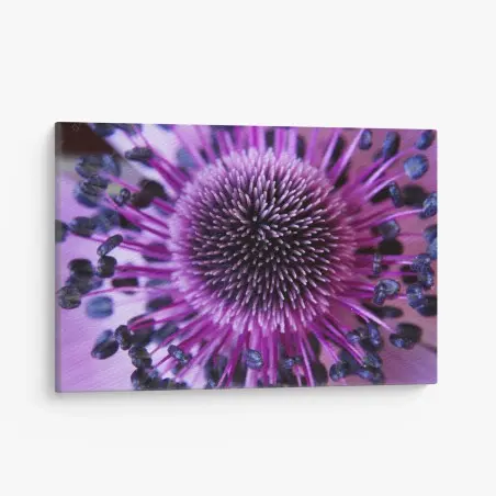 Tableau sur toile cœur floral macro violet – Wallnifity®
