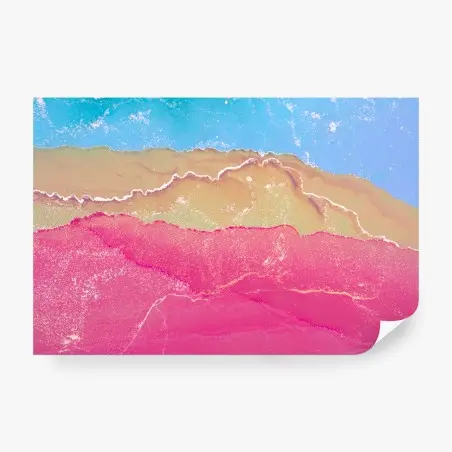 Papier peint vagues abstraites aux tons pastel – Wallnifity®