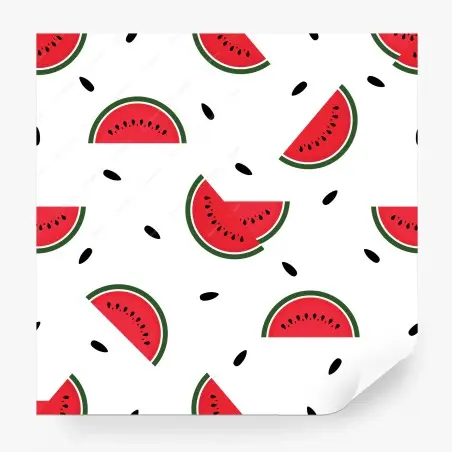 Papier peint motif pastèque estival aux couleurs vives – Wallnifity®