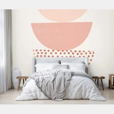 Papier peint composition de demi-cercles pastel – Wallnifity®