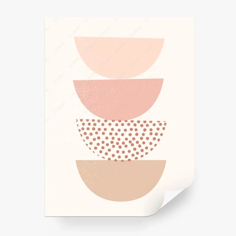 Papier peint composition de demi-cercles pastel – Wallnifity® Papier peint composition de demi-cercles pastel – Wallnifity®