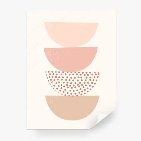 Papier peint composition de demi-cercles pastel – Wallnifity®