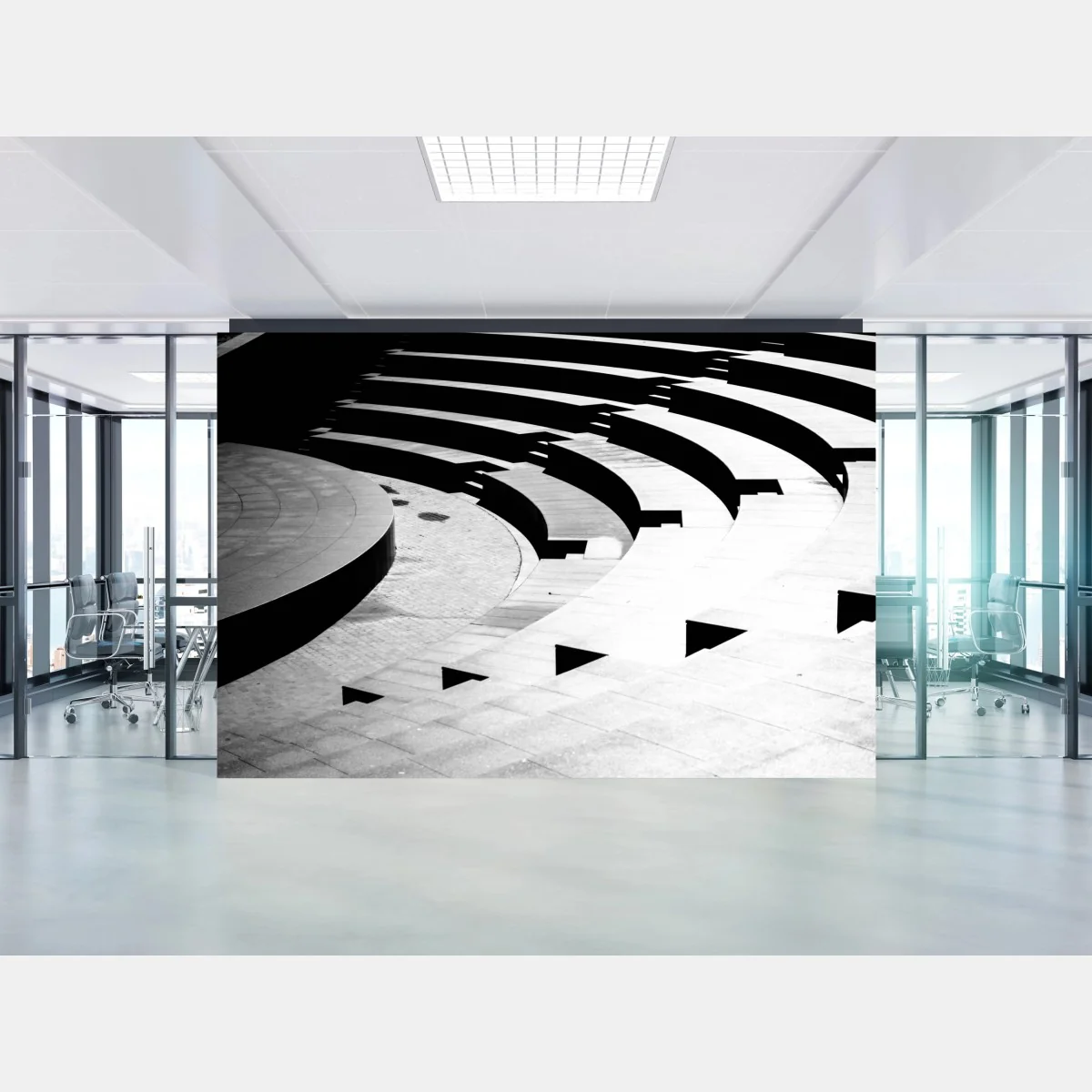 Papier peint ombres et courbes architecturales – Wallnifity® Papier peint ombres et courbes architecturales – Wallnifity®