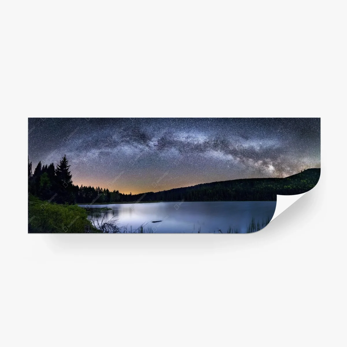 Papier peint voûte étoilée au-dessus du lac – Wallnifity® Papier peint voûte étoilée au-dessus du lac – Wallnifity®