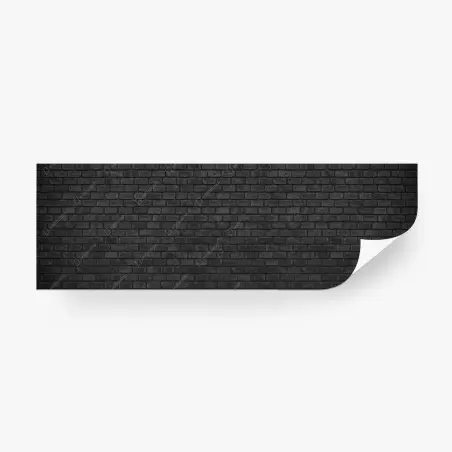 Papier peint mur de briques noires panoramique – Wallnifity®