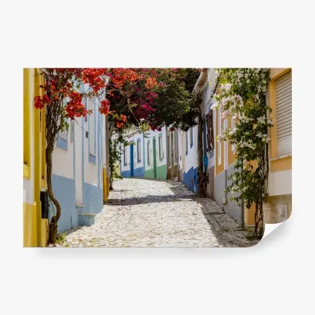 Papier peint ruelle fleurie de Ferragudo – Wallnifity®