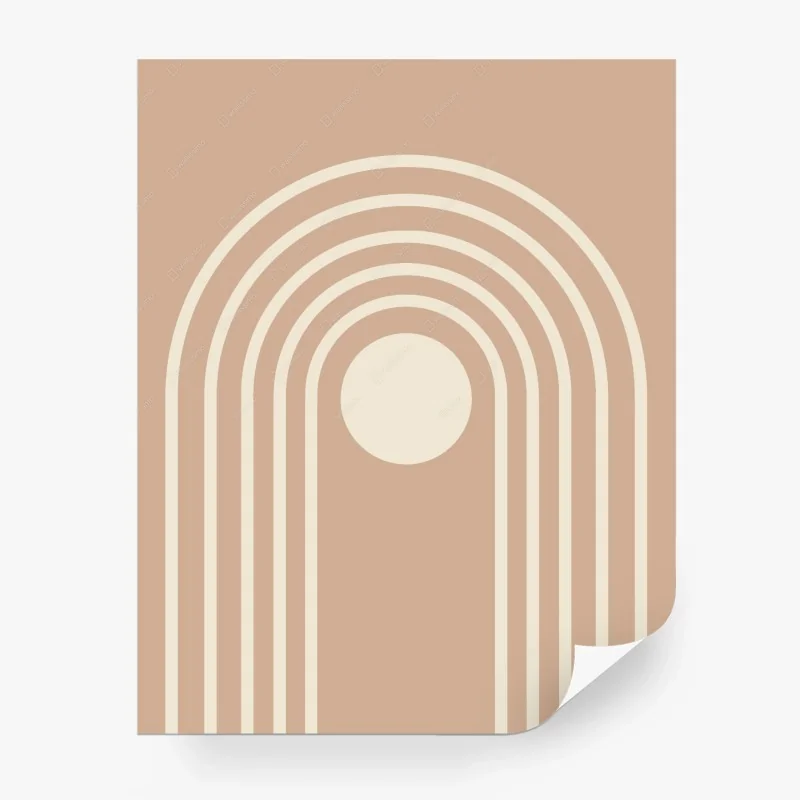 Papier peint arches rétro minimalistes au soleil – Wallnifity® Papier peint arches rétro minimalistes au soleil – Wallnifity®