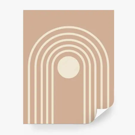 Papier peint arches rétro minimalistes au soleil – Wallnifity®