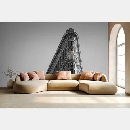 Papier peint décor mural art déco de New York en noir et blanc – Wallnifity®