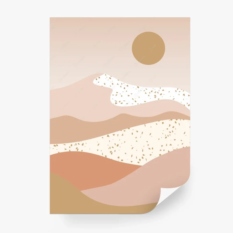 Papier peint paysage désert abstrait aux tons terre cuite – Wallnifity® Papier peint paysage désert abstrait aux tons terre cuite – Wallnifity®