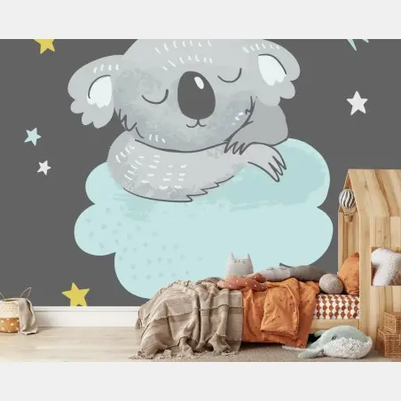 Papier peint koala endormi sur un nuage – Wallnifity®
