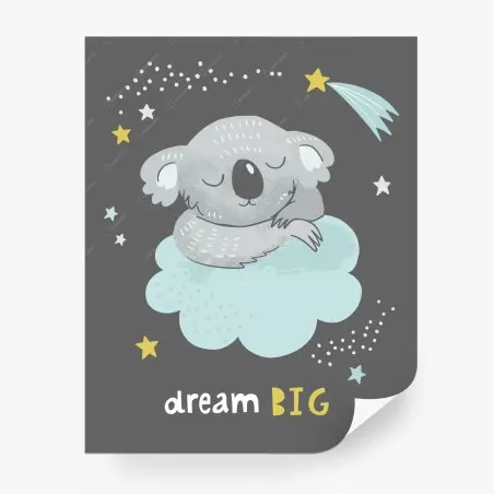 Papier peint koala endormi sur un nuage – Wallnifity®