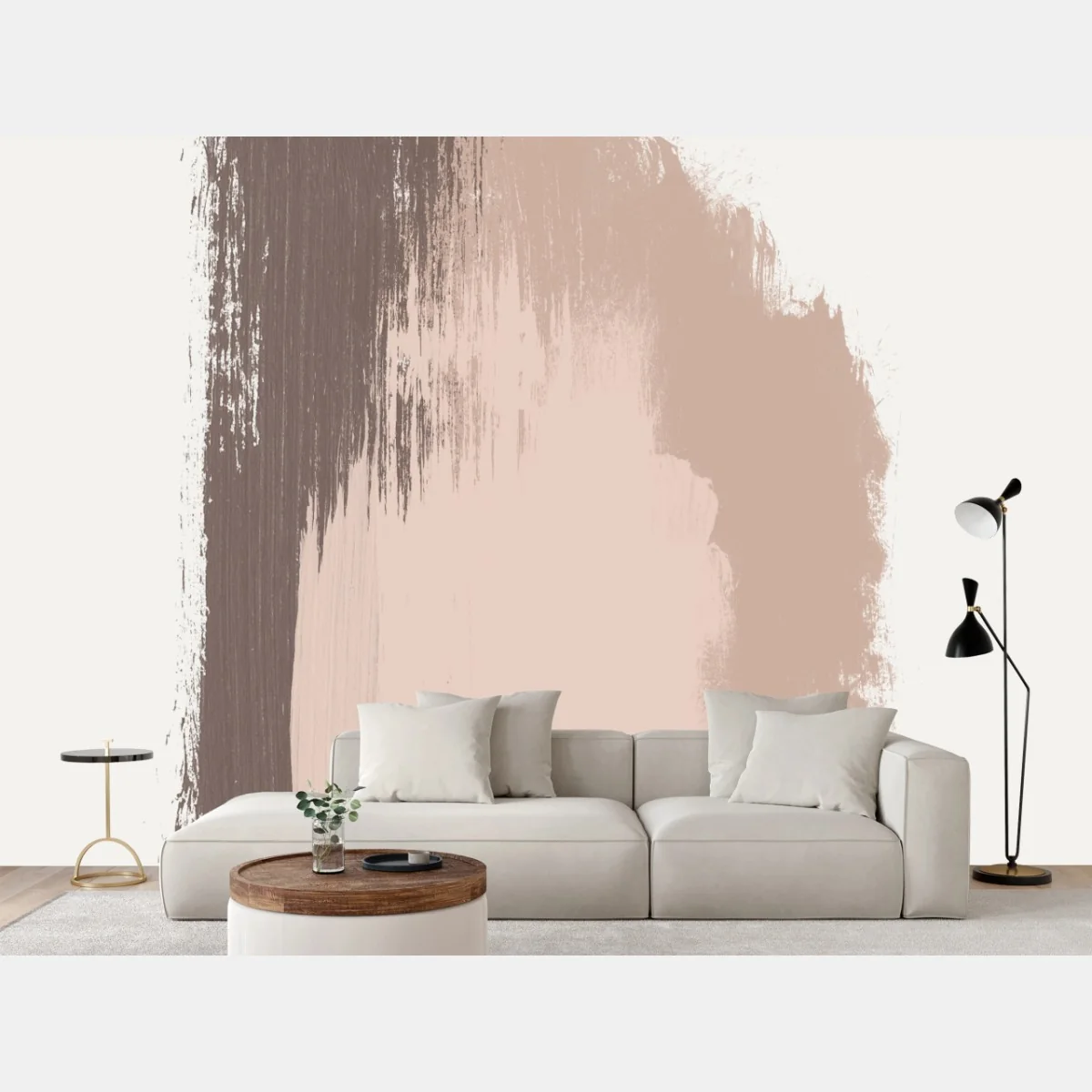 Papier peint composition abstraite aux tons neutres – Wallnifity® Papier peint composition abstraite aux tons neutres – Wallnifity®